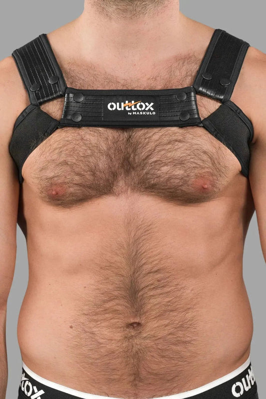 Outtox by Maskulo. Bulldog Harness With Snaps. Black - XHR119-Y1 - www.maskulo.berlin - Local store