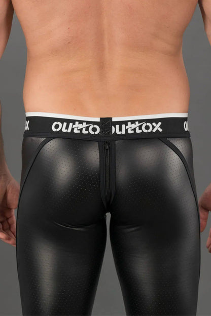 Outtox by Maskulo Zip-Rear Leggings. Black - XLG107-Y1 4 - www.maskulo.berlin Local City Store