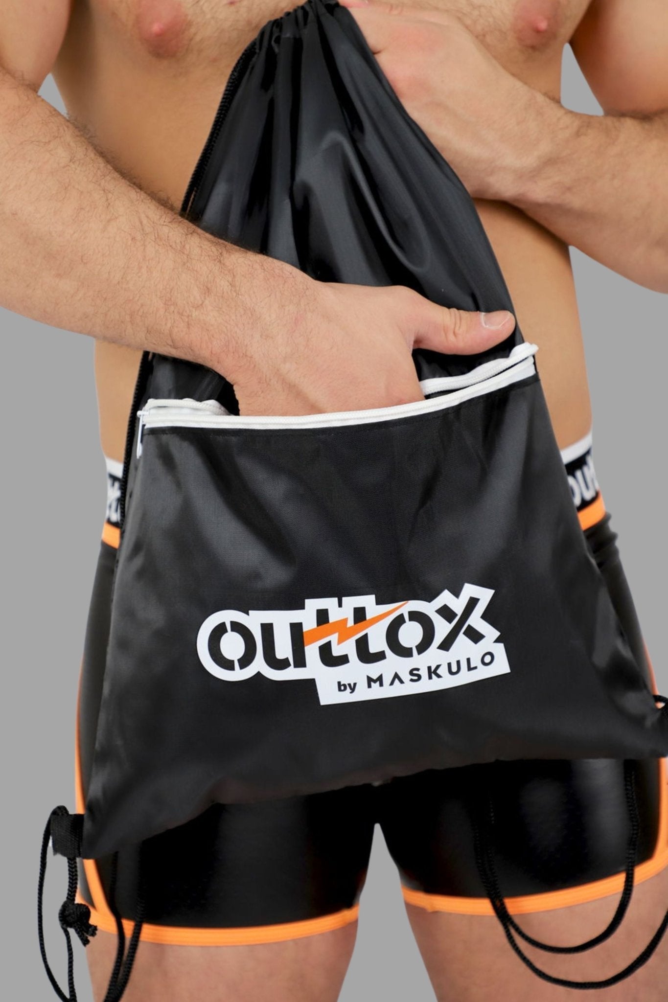 Outtox Drawstring Bag. Black - XBG101-YX 3 - www.maskulo.berlin Local City Store