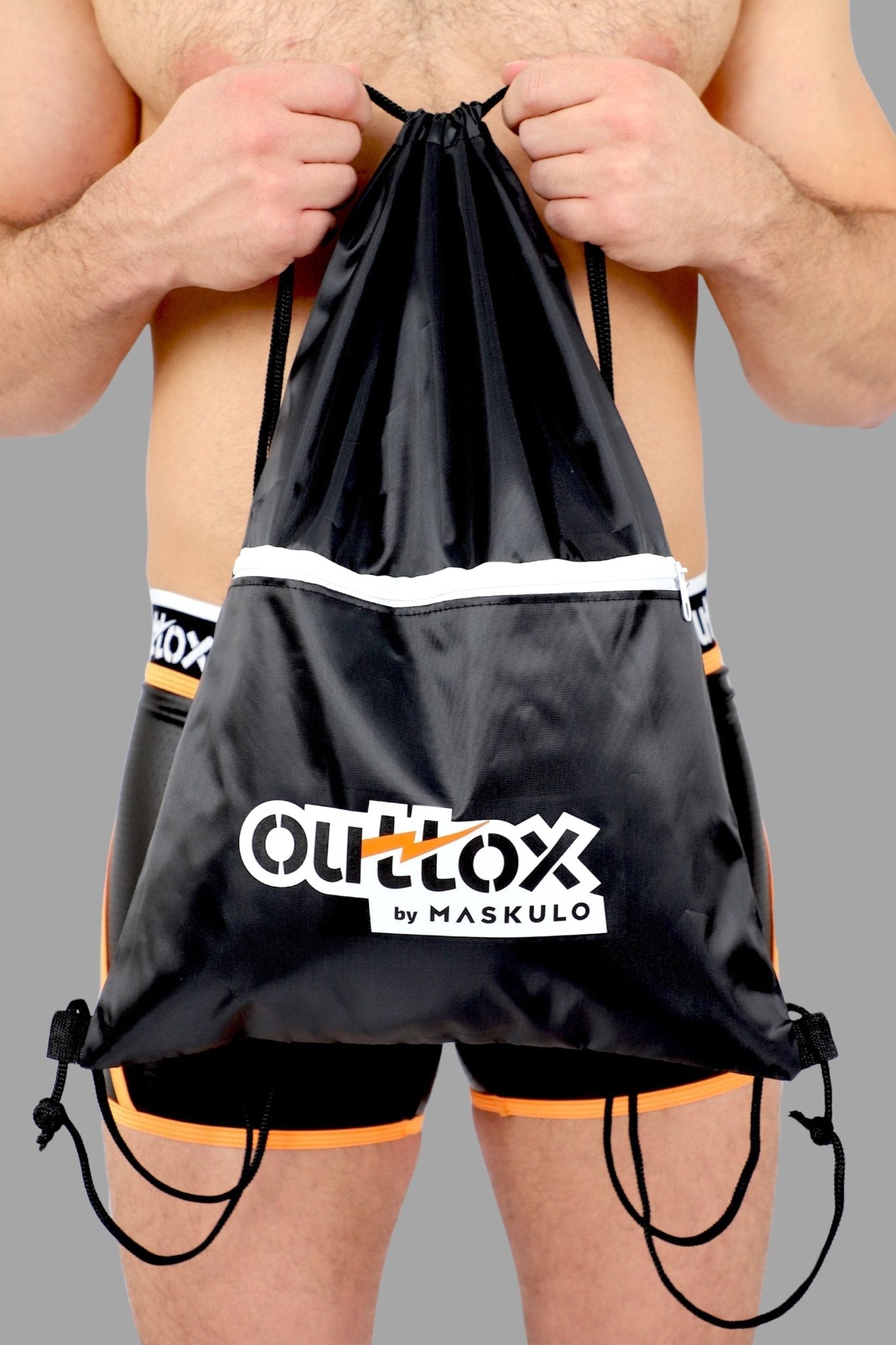 Outtox Drawstring Bag. Black - XBG101-YX 2 - www.maskulo.berlin Local City Store