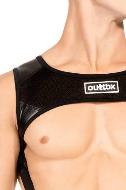 Outtox. Harness top with cockring. Black - XHR106 - Y1 - www.maskulo.berlin - Local store