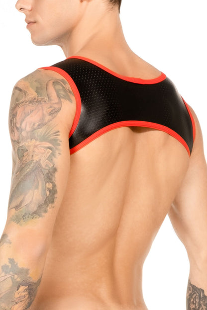 Outtox. Harness top with cockring. Black+Red - XHR105 - Y1 - www.maskulo.berlin - Local store