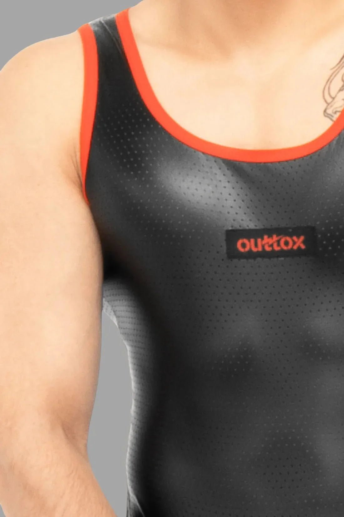 Outtox. Tank top. Black and Red - XTP101 - Y5 - www.maskulo.berlin - Local store