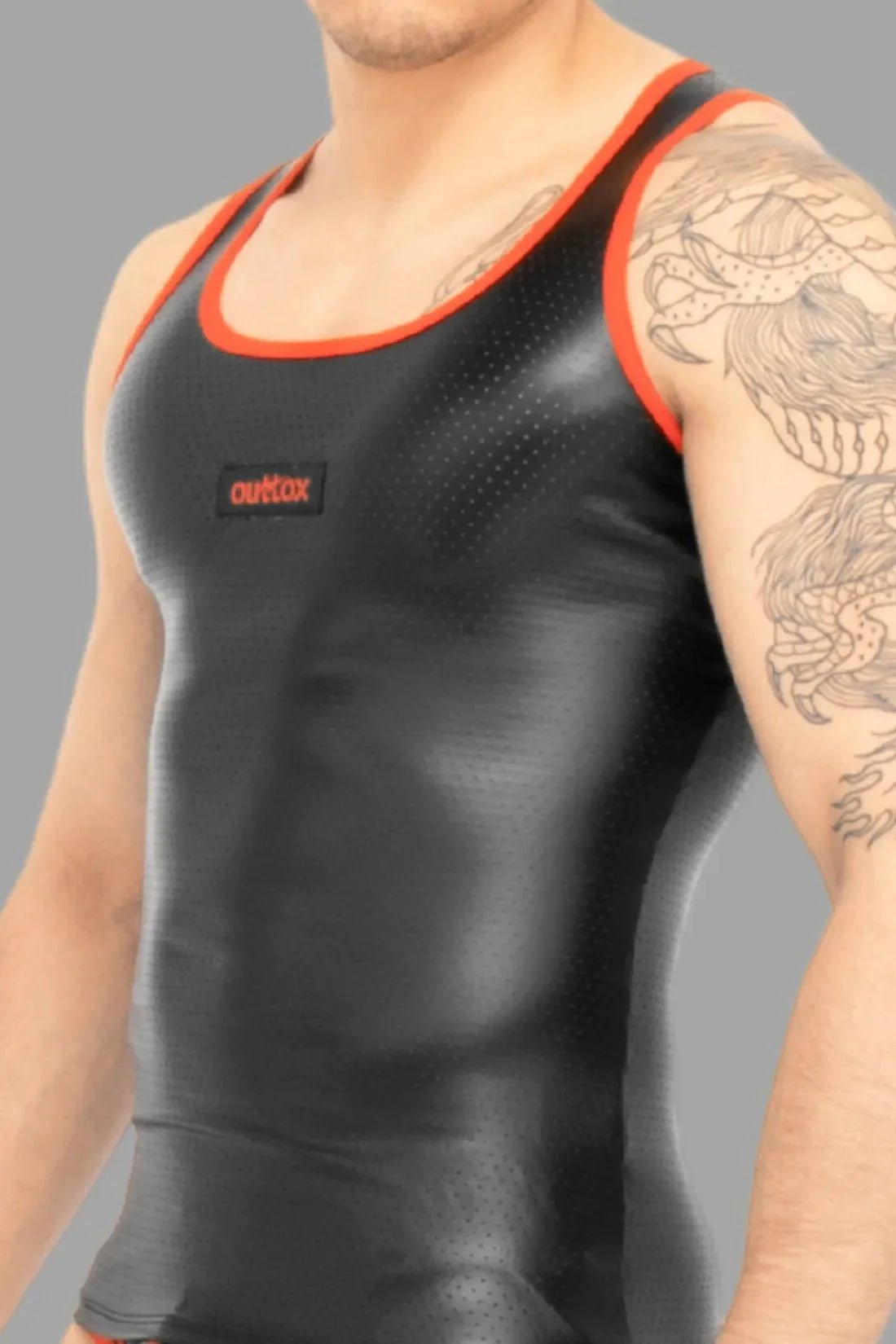 Outtox. Tank top. Black and Red - XTP101 - Y5 - www.maskulo.berlin - Local store
