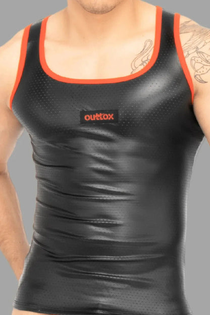 Outtox. Tank top. Black and Red - XTP101 - Y5 - www.maskulo.berlin - Local store