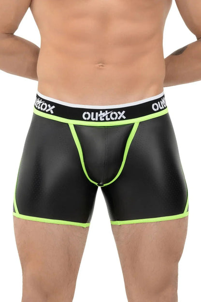Outtox XSH107 Shorts. Black and Green - XSH107-Y1 4 - www.maskulo.berlin Local City Store