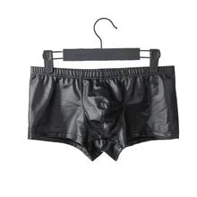 PU Leather Mini Shorts with Regular Rear. Black - NTR322-Y1 2 - www.maskulo.berlin Local City Store