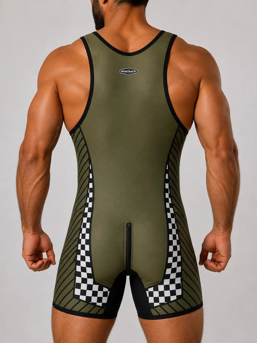 Pup Icon Zipper Singlet. Green Army - NSG319-Y1 2 - www.maskulo.berlin Local City Store
