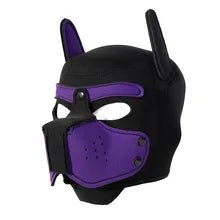 Puppy Mask Hood of Neoprene for Role-Playing - NQ1415-Y2 - www.maskulo.berlin - Local store