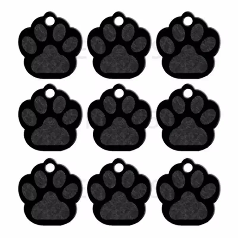 Puppy Paw 28 mm Metal Tag Keychain. Black Shine - NQ3120-YX 1 - www.maskulo.berlin Local City Store