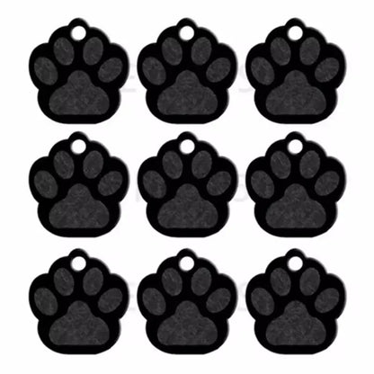 Puppy Paw 28 mm Metal Tag Keychain. Black Shine - NQ3120-YX 1 - www.maskulo.berlin Local City Store