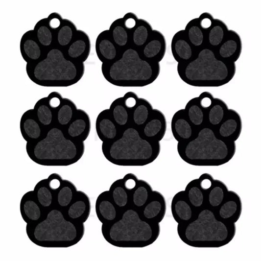 Puppy Paw 28 mm Metal Tag Keychain. Black Shine - NQ3120-YX - www.maskulo.berlin - Local store