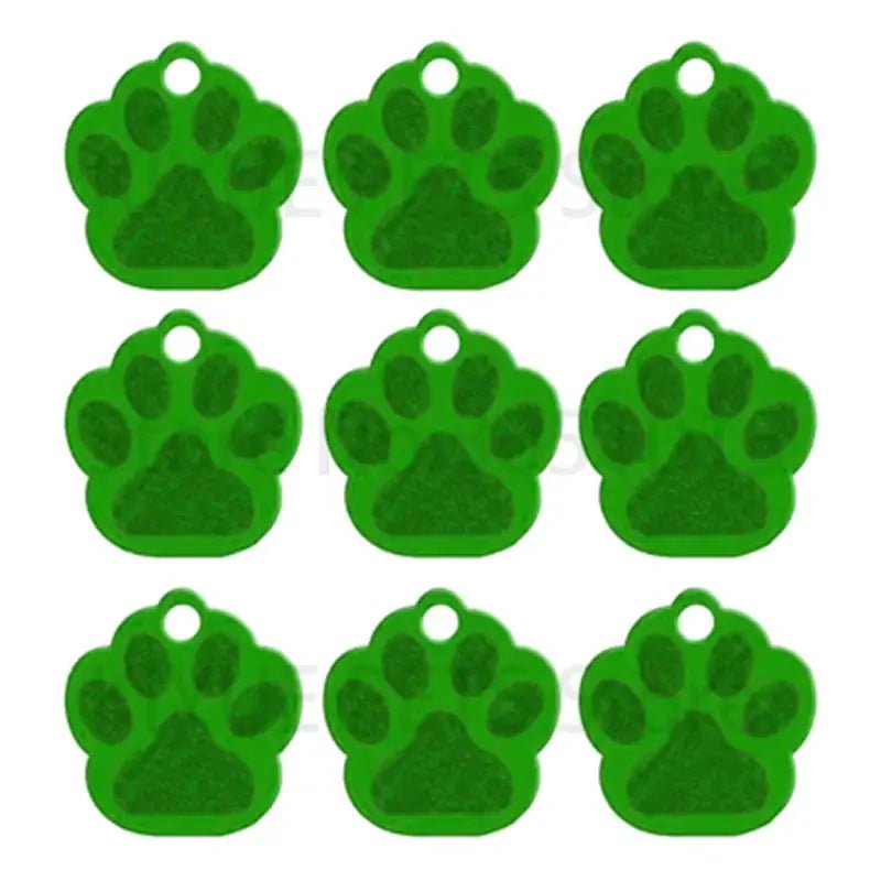 Puppy Paw 28 mm Metal Tag Keychain. Green - NQ3113-YX 1 - www.maskulo.berlin Local City Store