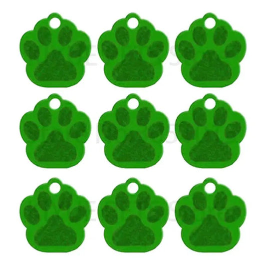 Puppy Paw 28 mm Metal Tag Keychain. Green - NQ3113-YX - www.maskulo.berlin - Local store
