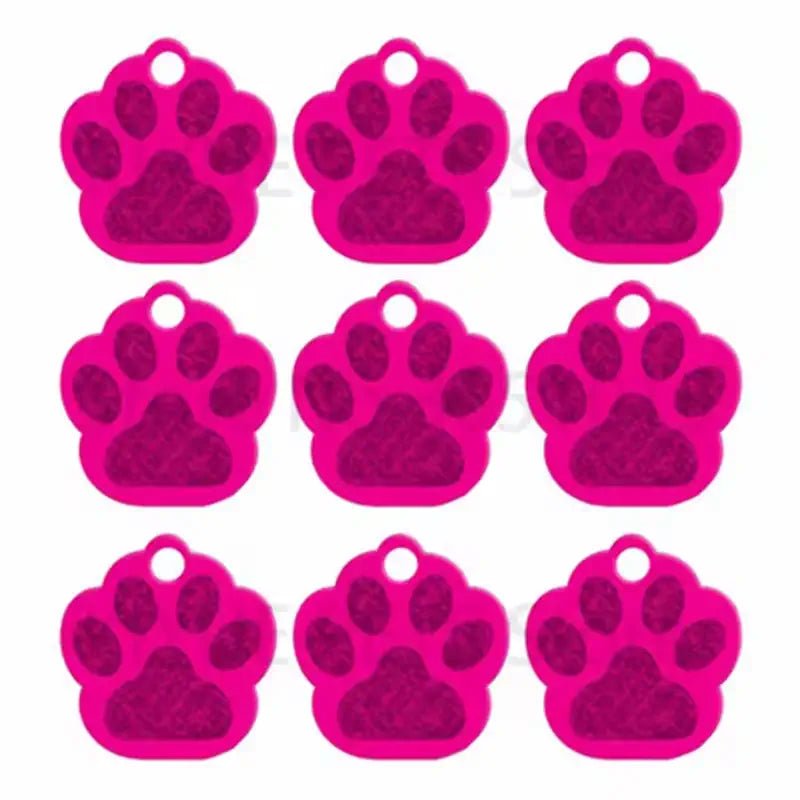 Puppy Paw 28 mm Metal Tag Keychain. Pink Magenta - NQ3117-YX 1 - www.maskulo.berlin Local City Store