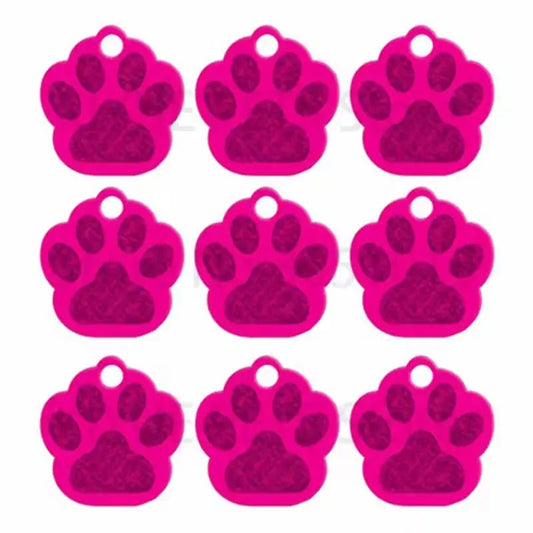 Puppy Paw 28 mm Metal Tag Keychain. Pink Magenta - NQ3117-YX - www.maskulo.berlin - Local store