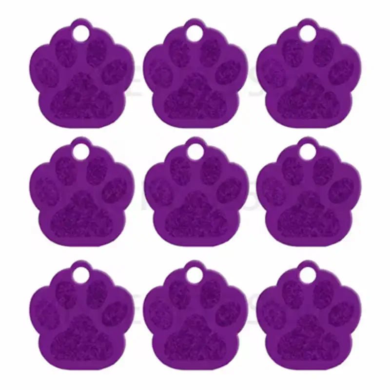 Puppy Paw 28 mm Metal Tag Keychain. Purple - NQ3116-YX 1 - www.maskulo.berlin Local City Store
