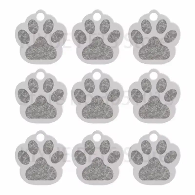 Puppy Paw 28 mm Metal Tag Keychain. Silver - NQ3119-YX 1 - www.maskulo.berlin Local City Store