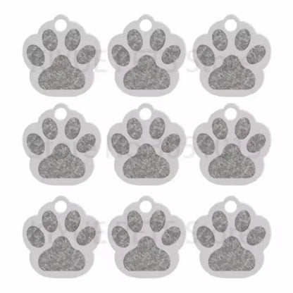 Puppy Paw 28 mm Metal Tag Keychain. Silver - NQ3119-YX 1 - www.maskulo.berlin Local City Store