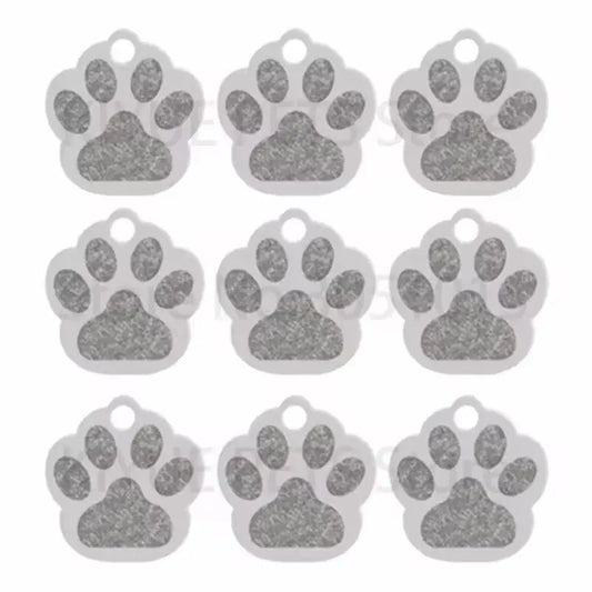 Puppy Paw 28 mm Metal Tag Keychain. Silver - NQ3119-YX - www.maskulo.berlin - Local store