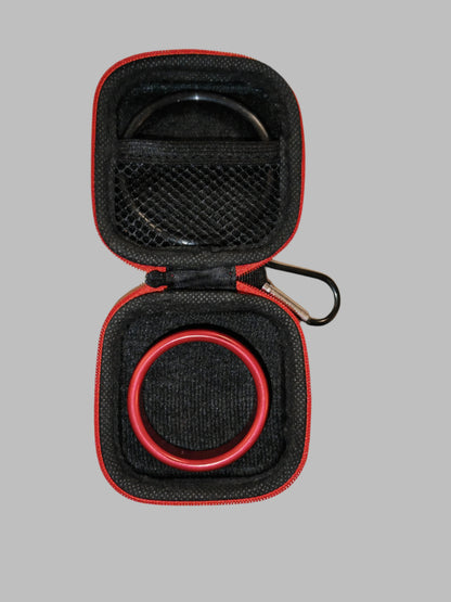 Carabiner case 7 cm. Black+Red