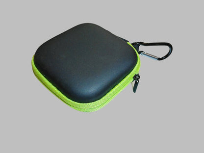 Carabiner case 7 cm. Black+Green