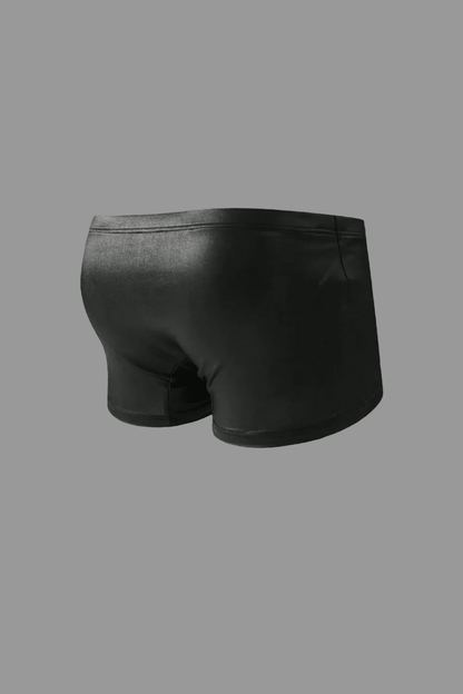 Shiny Polyester Trunk Shorts. Black - NTR317-Y1 - www.maskulo.berlin - Local store
