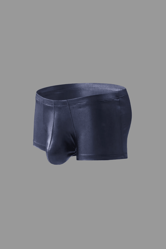 Shiny Polyester Trunk Shorts. Blue Navy - NTR318-Y1 - www.maskulo.berlin - Local store