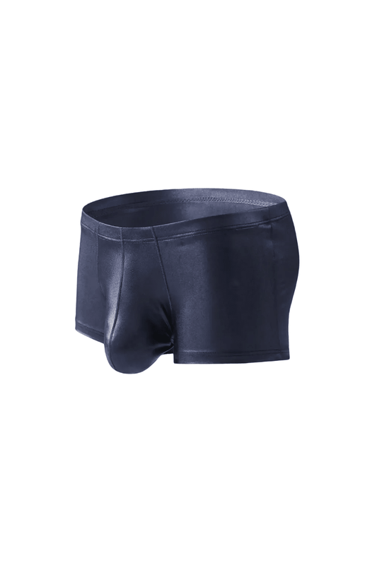 Shiny Polyester Trunk Shorts. Blue Navy - NTR318-Y1 - www.maskulo.berlin - Local store