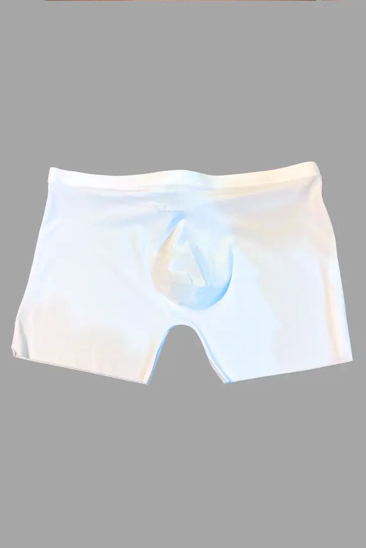 Silky Polyester Tight Trunks. White - NTR154-Y1 3 - www.maskulo.berlin Local City Store