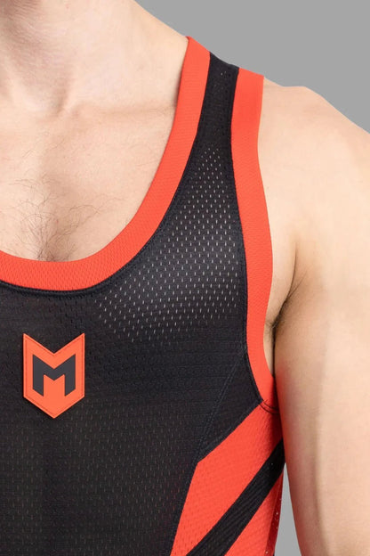 Skulla. Mesh Tank Top. Black And Red - MTP102-Y1 4 - www.maskulo.berlin Local City Store
