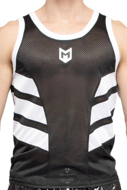 Skulla. Mesh Tank Top. Black And White - MTP103-Y1 6 - www.maskulo.berlin Local City Store
