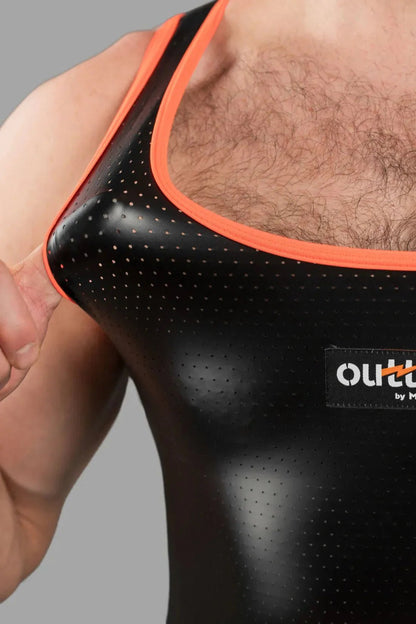 Tank Top. Black And Orange - XTP106-Y1 7 - www.maskulo.berlin Local City Store