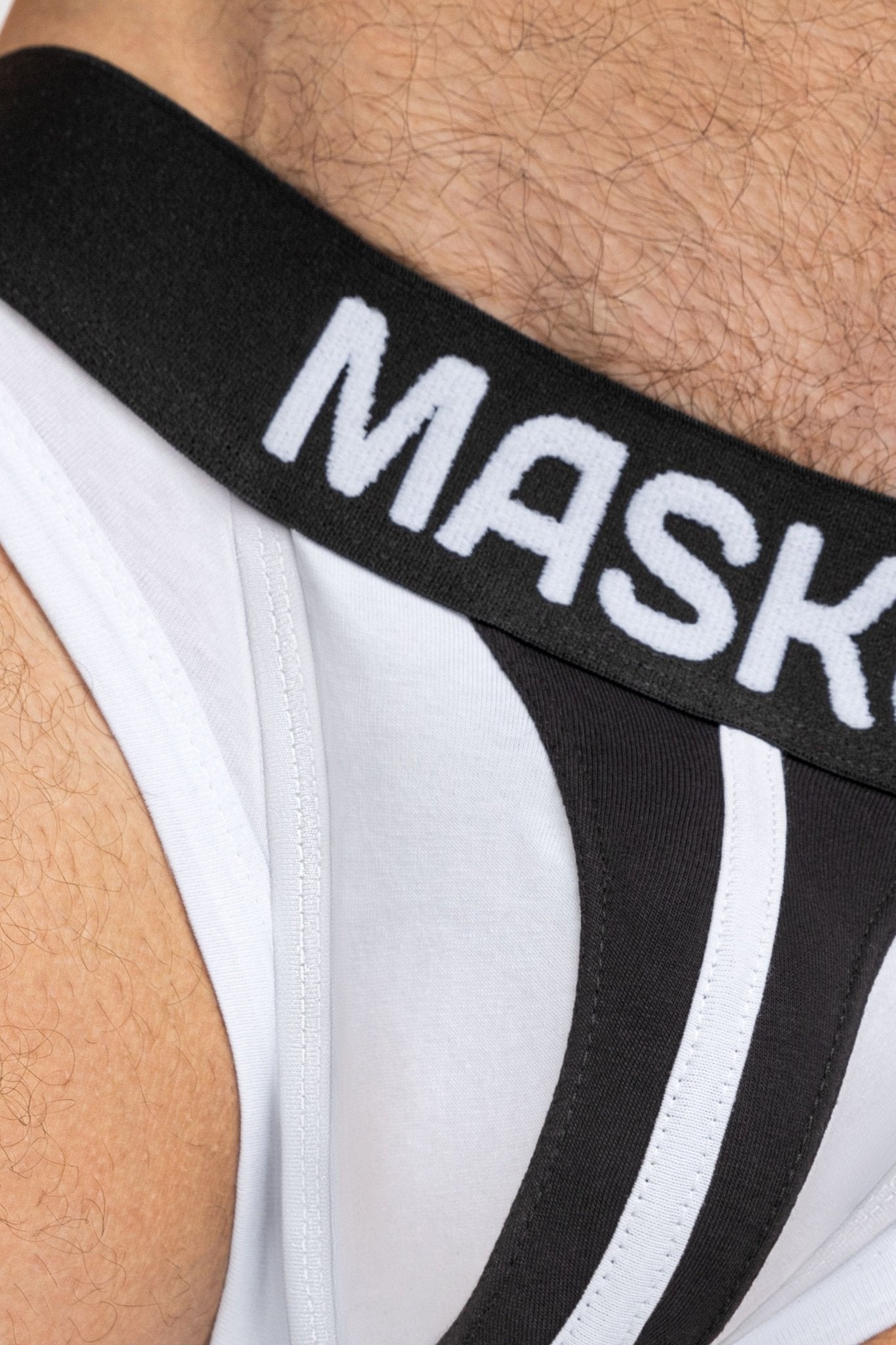 Tiger Briefs Pouch-Snap. White+Black - MBR138-Y1 - www.maskulo.berlin - Local store