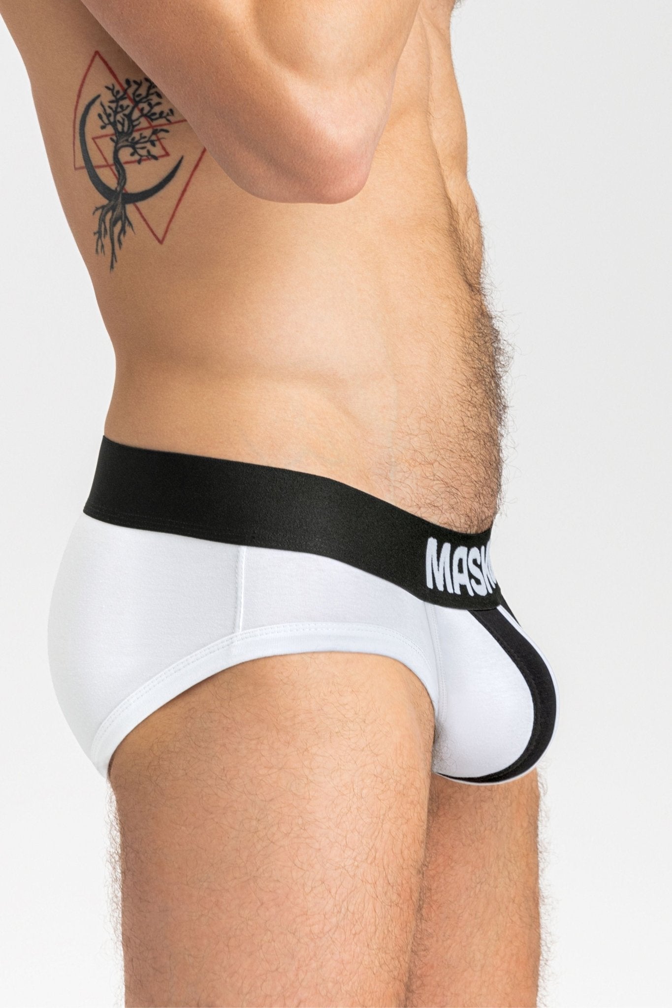 Tiger Briefs Pouch-Snap. White+Black - MBR138-Y1 - www.maskulo.berlin - Local store