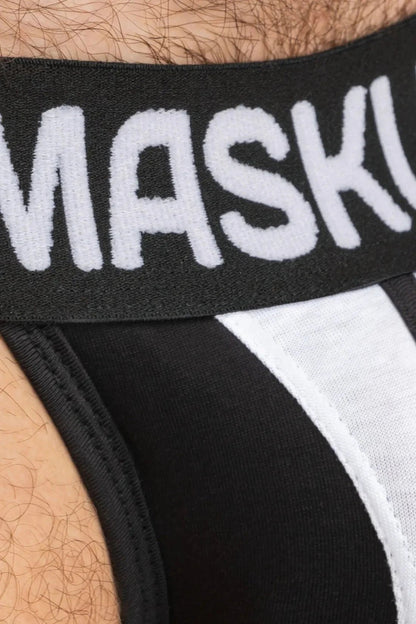 Tiger Jock With Pouch-Snap. Black And White - MJS151-Y1 5 - www.maskulo.berlin Local City Store