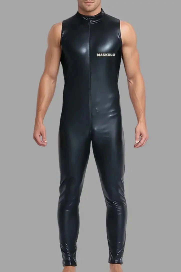 Tucker Ironbod Thin PU Leather Sleeveless Full Body Suit &pn - MST108-Y1 - www.maskulo.berlin - Local store