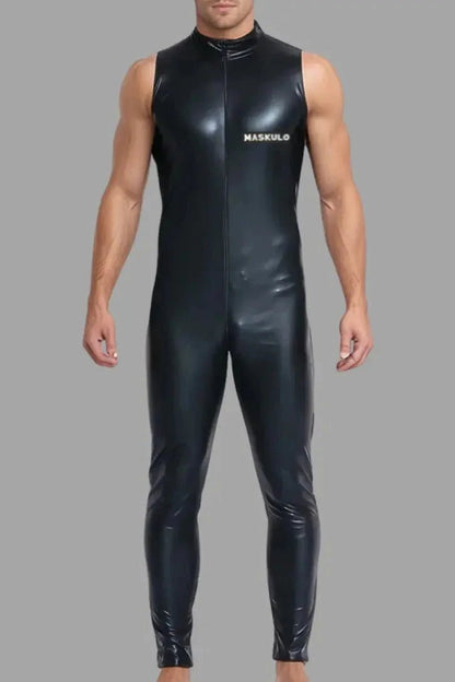 Tucker Ironbod Thin PU Leather Sleeveless Full Body Suit &pn - MST108-Y1 - www.maskulo.berlin - Local store