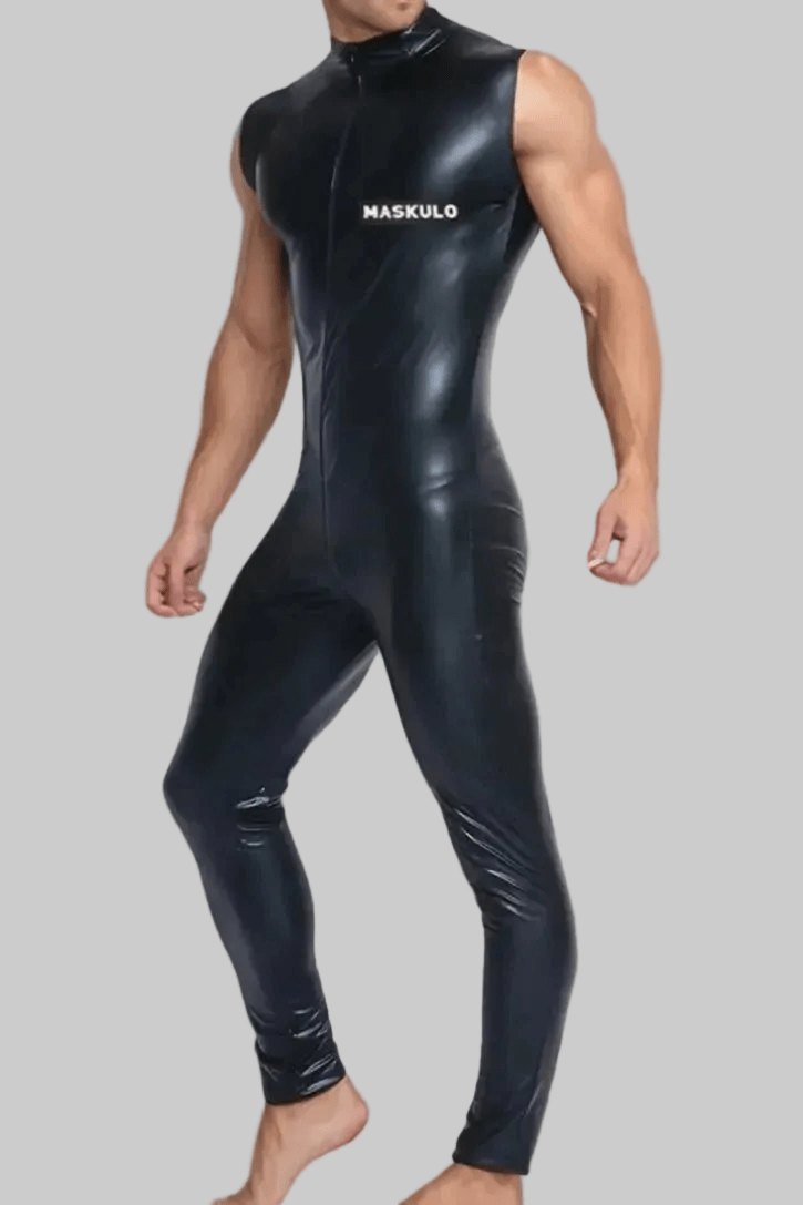 Tucker Ironbod Thin PU Leather Sleeveless Full Body Suit &pn - MST108-Y1 - www.maskulo.berlin - Local store