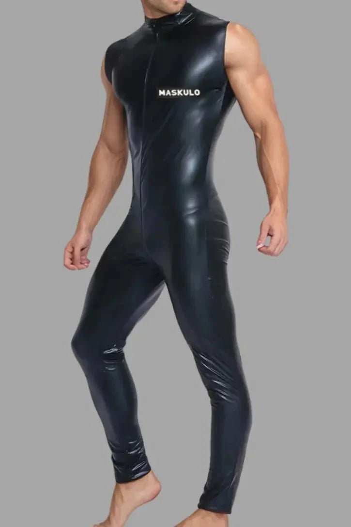 Tucker Ironbod Thin PU Leather Sleeveless Full Body Suit &pn - MST108-Y1 - www.maskulo.berlin - Local store
