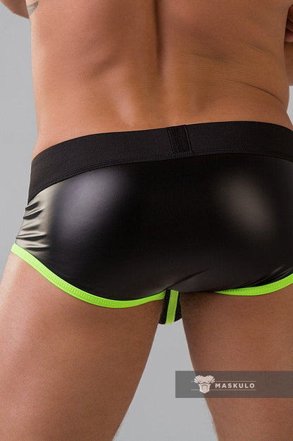 Youngero Classic. Regular Rear Briefs. Green Neon