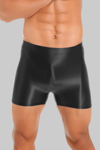Silky Tight Shorts. Black &pn