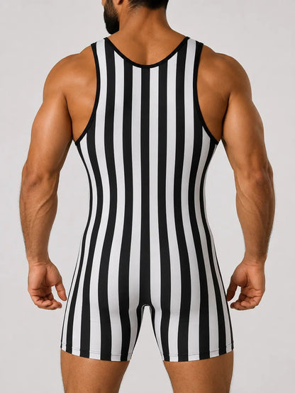Vertical Stripes Singlet. White + Black - NSG331-Y1 2 - www.maskulo.berlin Local City Store