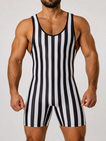 Vertical Stripes Singlet. White + Black - NSG331-Y1 1 - www.maskulo.berlin Local City Store