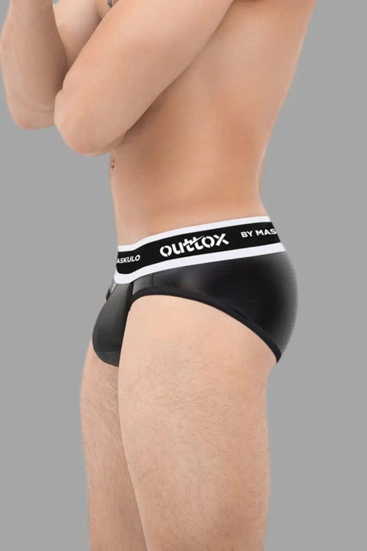 Wrapped Rear Briefs With Snap Codpiece. Black - XBR115-Y1 - www.maskulo.berlin - Local store