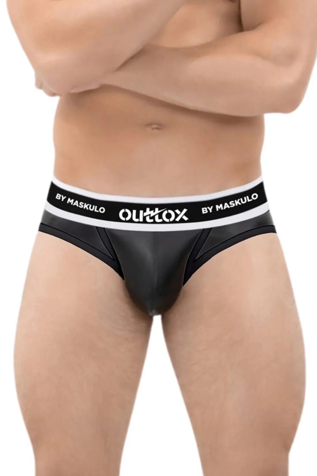 Wrapped Rear Briefs With Snap Codpiece. Black - XBR115-Y1 5 - www.maskulo.berlin Local City Store