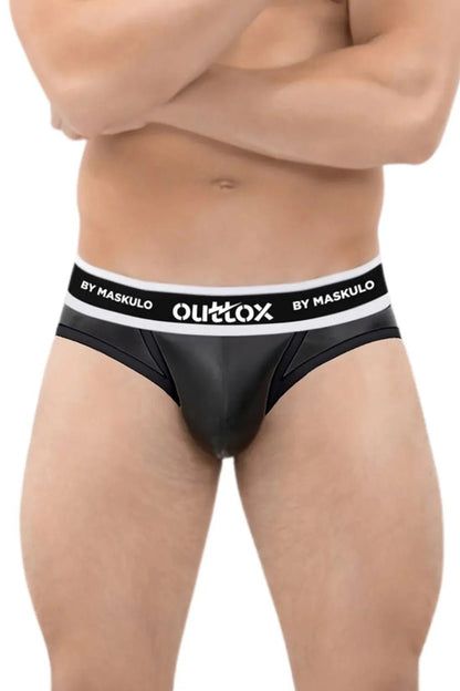 Wrapped Rear Briefs With Snap Codpiece. Black - XBR115-Y1 5 - www.maskulo.berlin Local City Store