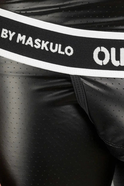 Wrapped Rear Shorts With Snap Codpiece. Black - XSH117-Y1 7 - www.maskulo.berlin Local City Store
