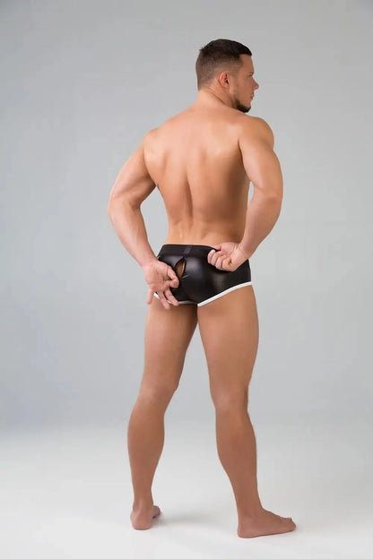 Youngero Classic. Zip-Rear Briefs. White Neon