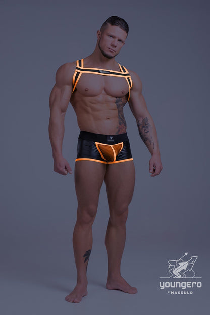 Youngero. Bulldog Elastic Harness. Green Neon - MHR144-Y1 7 - www.maskulo.berlin Local City Store